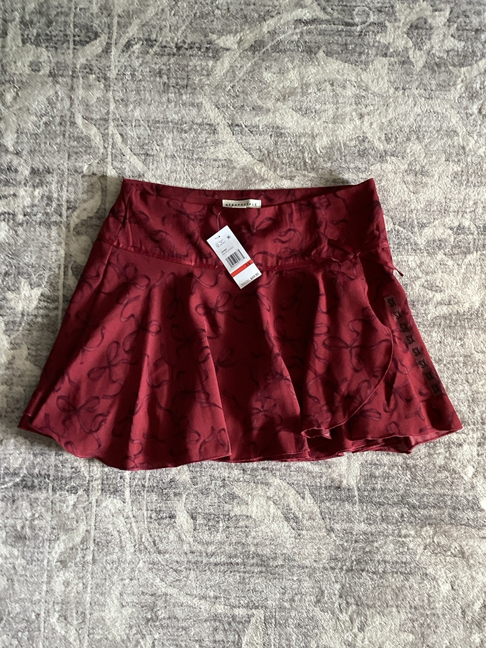 Aeropostale Burgundy Circle Skater Skirt
